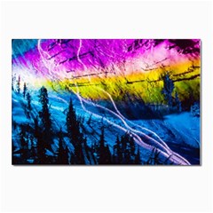 Night Skiing Colored Dead Grateful Lights Mountain Postcard 4 x 6  (pkg Of 10) by Loisa77