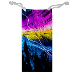 Night Skiing Colored Dead Grateful Lights Mountain Jewelry Bag by Loisa77