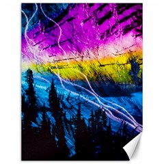 Night Skiing Colored Dead Grateful Lights Mountain Canvas 12  X 16  by Loisa77