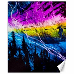 Night Skiing Colored Dead Grateful Lights Mountain Canvas 16  X 20  by Loisa77