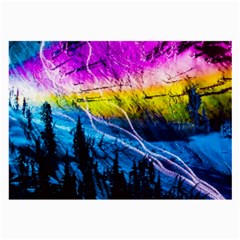 Night Skiing Colored Dead Grateful Lights Mountain Large Glasses Cloth by Loisa77