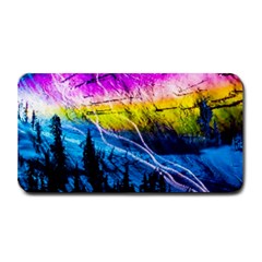 Night Skiing Colored Dead Grateful Lights Mountain Medium Bar Mat by Loisa77