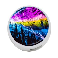 Night Skiing Colored Dead Grateful Lights Mountain 4-port Usb Hub (one Side) by Loisa77