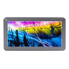 Night Skiing Colored Dead Grateful Lights Mountain Memory Card Reader (mini) by Loisa77