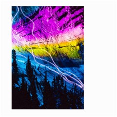 Night Skiing Colored Dead Grateful Lights Mountain Large Garden Flag (two Sides) by Loisa77