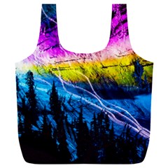 Night Skiing Colored Dead Grateful Lights Mountain Full Print Recycle Bag (xxl) by Loisa77