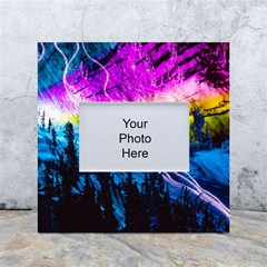 Night Skiing Colored Dead Grateful Lights Mountain White Box Photo Frame 4  X 6  by Loisa77