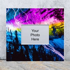 Night Skiing Colored Dead Grateful Lights Mountain White Wall Photo Frame 5  X 7  by Loisa77