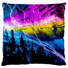 Night Skiing Colored Dead Grateful Lights Mountain 16  Baby Flannel Cushion Case (two Sides) by Loisa77