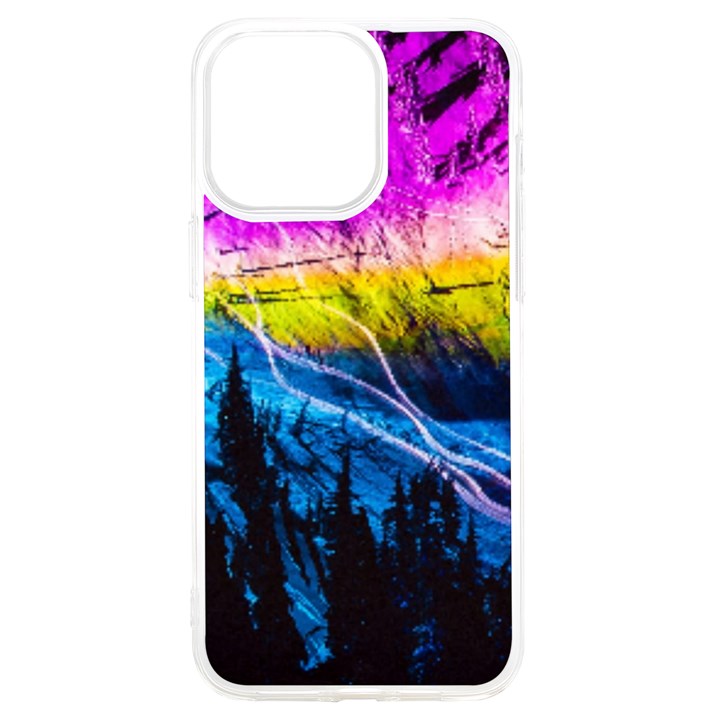 Night Skiing Colored Dead Grateful Lights Mountain iPhone 15 Pro Max TPU UV Print Case