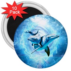 Dolphin Blue Fantasy 3  Magnets (10 Pack)  by Loisa77