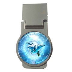 Dolphin Blue Fantasy Money Clips (round)  by Loisa77