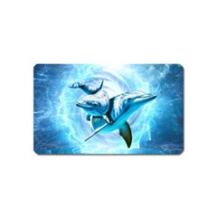 Dolphin Blue Fantasy Magnet (name Card) by Loisa77