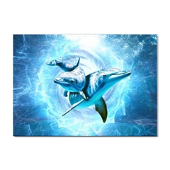 Dolphin Blue Fantasy Sticker A4 (10 Pack) by Loisa77