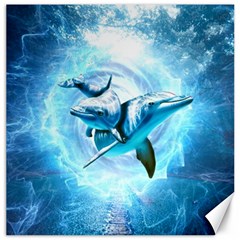 Dolphin Blue Fantasy Canvas 12  X 12  by Loisa77