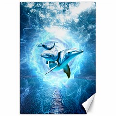 Dolphin Blue Fantasy Canvas 20  X 30  by Loisa77