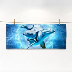 Dolphin Blue Fantasy Hand Towel