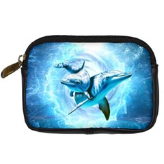 Dolphin Blue Fantasy Digital Camera Leather Case by Loisa77