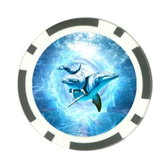 Dolphin Blue Fantasy Poker Chip Card Guard (10 Pack) by Loisa77