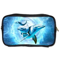 Dolphin Blue Fantasy Toiletries Bag (one Side) by Loisa77