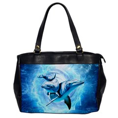 Dolphin Blue Fantasy Oversize Office Handbag by Loisa77