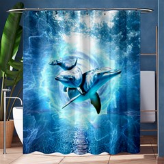 Dolphin Blue Fantasy Shower Curtain 60  X 72  (medium)  by Loisa77