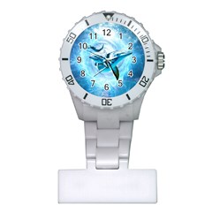 Dolphin Blue Fantasy Plastic Nurses Watch by Loisa77