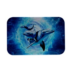 Dolphin Blue Fantasy Open Lid Metal Box (silver)   by Loisa77