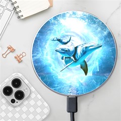 Dolphin Blue Fantasy Wireless Fast Charger(white) by Loisa77