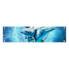 Dolphin Blue Fantasy Banner And Sign 4  X 1  by Loisa77