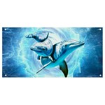 Dolphin Blue Fantasy Banner and Sign 8  x 4  Front