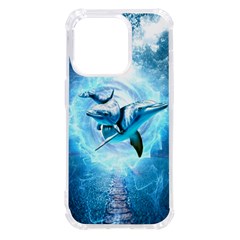 Dolphin Blue Fantasy Iphone 14 Pro Tpu Uv Print Case by Loisa77