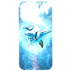 Dolphin Blue Fantasy Iphone 15 Pro Max Black Uv Print Pc Hardshell Case by Loisa77