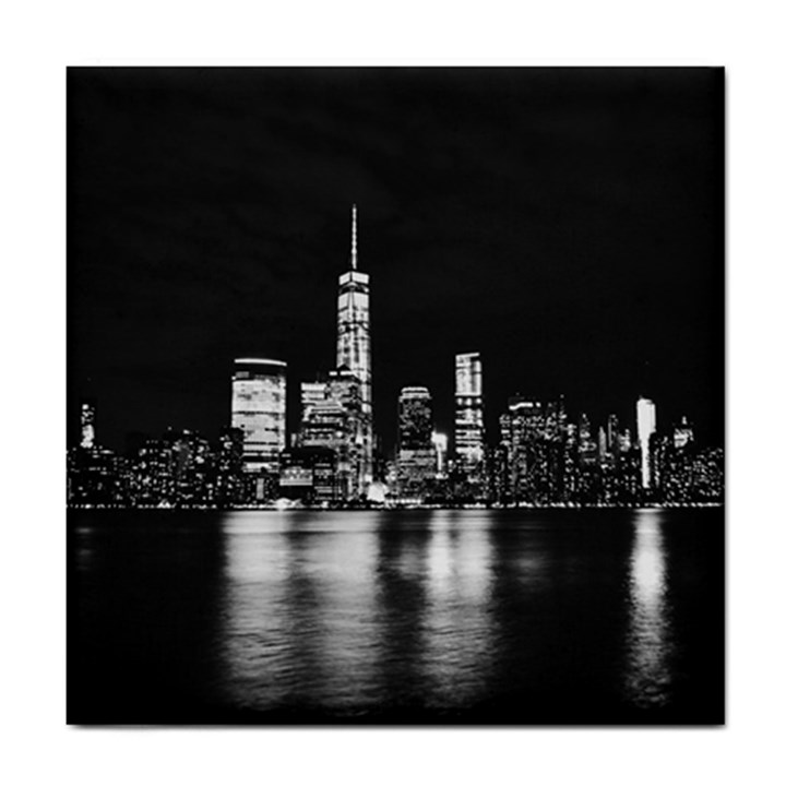 Nyc New York Skyline City Buildings Tile Coaster