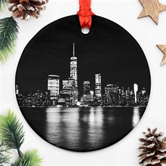 Nyc New York Skyline City Buildings Ornament (round) by Loisa77