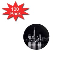 Nyc New York Skyline City Buildings 1  Mini Magnets (100 Pack)  by Loisa77