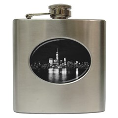 Nyc New York Skyline City Buildings Hip Flask (6 Oz) by Loisa77