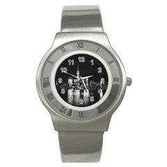 Nyc New York Skyline City Buildings Stainless Steel Watch by Loisa77