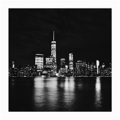 Nyc New York Skyline City Buildings Medium Glasses Cloth (2 Sides) by Loisa77