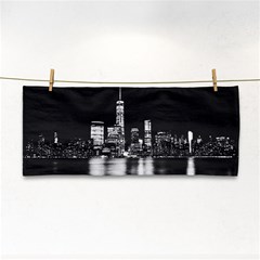 Nyc New York Skyline City Buildings Hand Towel by Loisa77