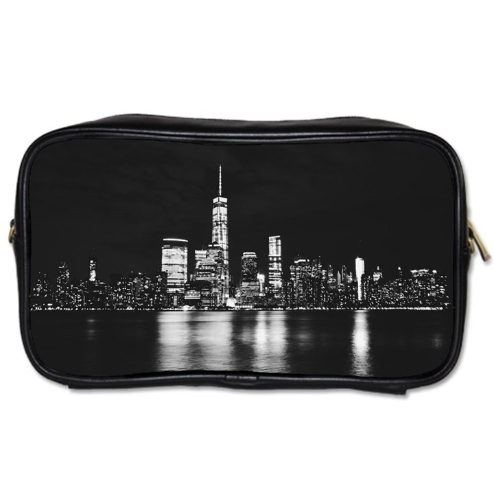 Nyc New York Skyline City Buildings Toiletries Bag (Two Sides)