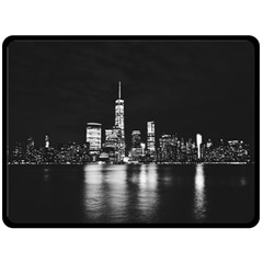 Nyc New York Skyline City Buildings Fleece Blanket (large) by Loisa77