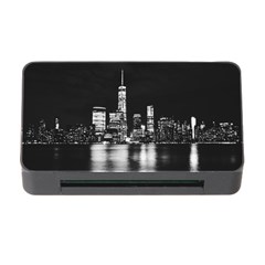 Nyc New York Skyline City Buildings Memory Card Reader With Cf by Loisa77