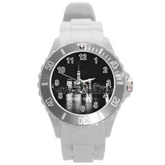 Nyc New York Skyline City Buildings Round Plastic Sport Watch (l) by Loisa77