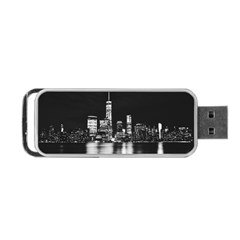 Nyc New York Skyline City Buildings Portable Usb Flash (one Side) by Loisa77