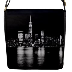 Nyc New York Skyline City Buildings Flap Closure Messenger Bag (s) by Loisa77