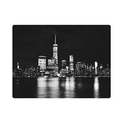 Nyc New York Skyline City Buildings Premium Plush Fleece Blanket (mini) by Loisa77