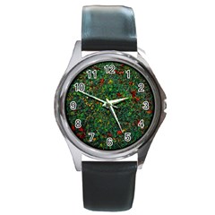 Grass Nature Meadow Round Metal Watch by Loisa77