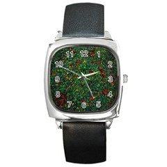 Grass Nature Meadow Square Metal Watch by Loisa77