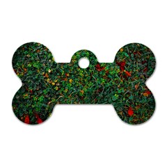 Grass Nature Meadow Dog Tag Bone (one Side) by Loisa77